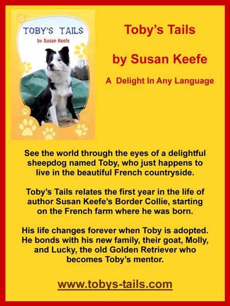 Toby's Tails,Susan Keefe,border collie,sheep dog,France,childrens story